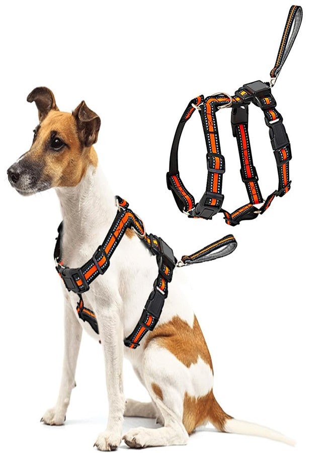 Qpets® No Pull Dog Harness, 2 in 1 Dog Vest Harness with 59 inches Retractable Wire Dog Leash Quick Release Buckle Dog Harness with Night Reflective Strip Design - Image 1